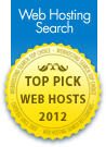 Top Pick Web Hosting award
