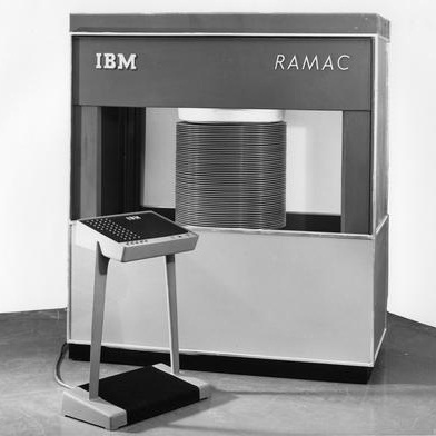 IBM's first HDD, not even 5MB.