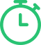 Green alarm clock icon