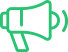 Megaphone green icon