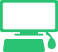 Icon of computer screen with keyboard